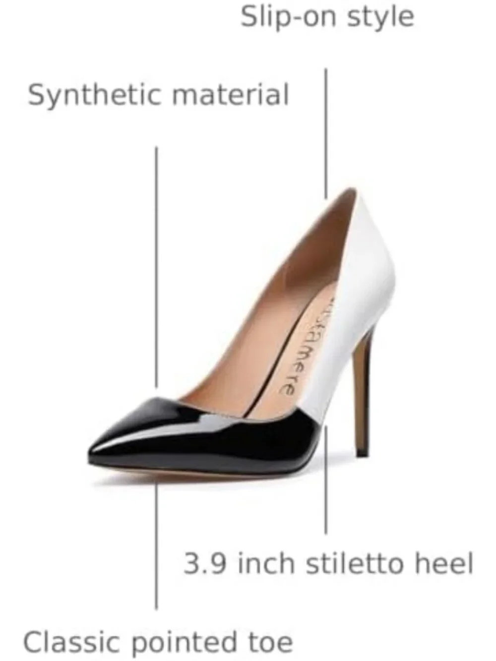 Chic Women's High Heels Pointed-Toe Stilettos Pumps - 4-Inch Slip-On Shoes